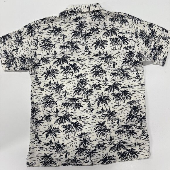 Polo Ralph Lauren Hawaiian Camp Polo Shirt Mens Large White Palm Trees AOP - Picture 7 of 9